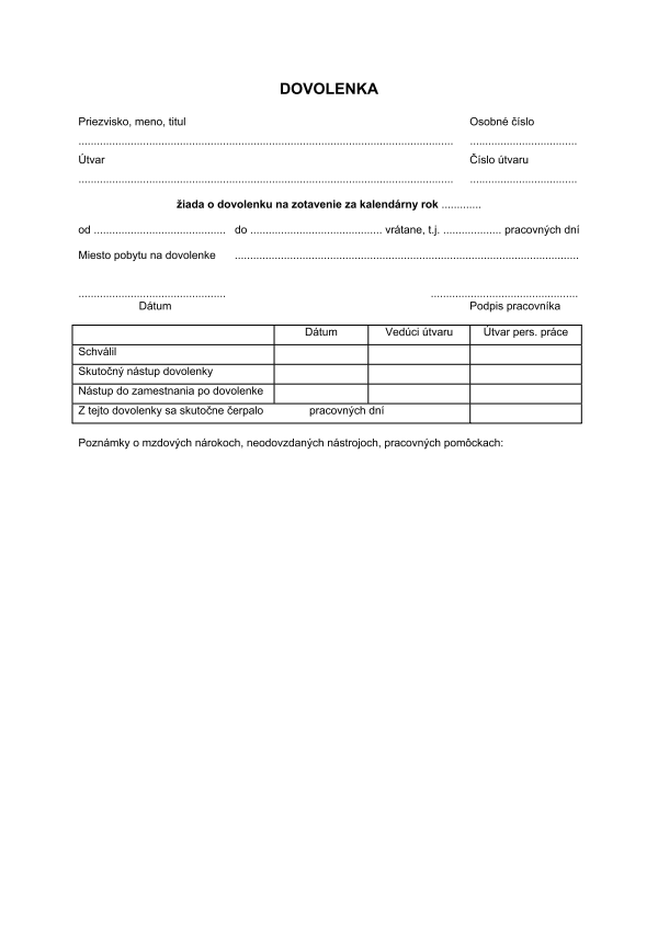 Dovolenka