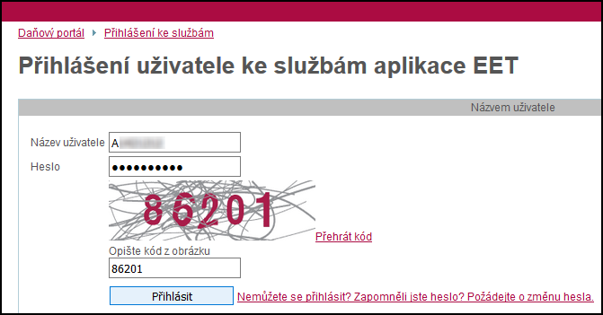 Přihlášení k EET službě - obrázek